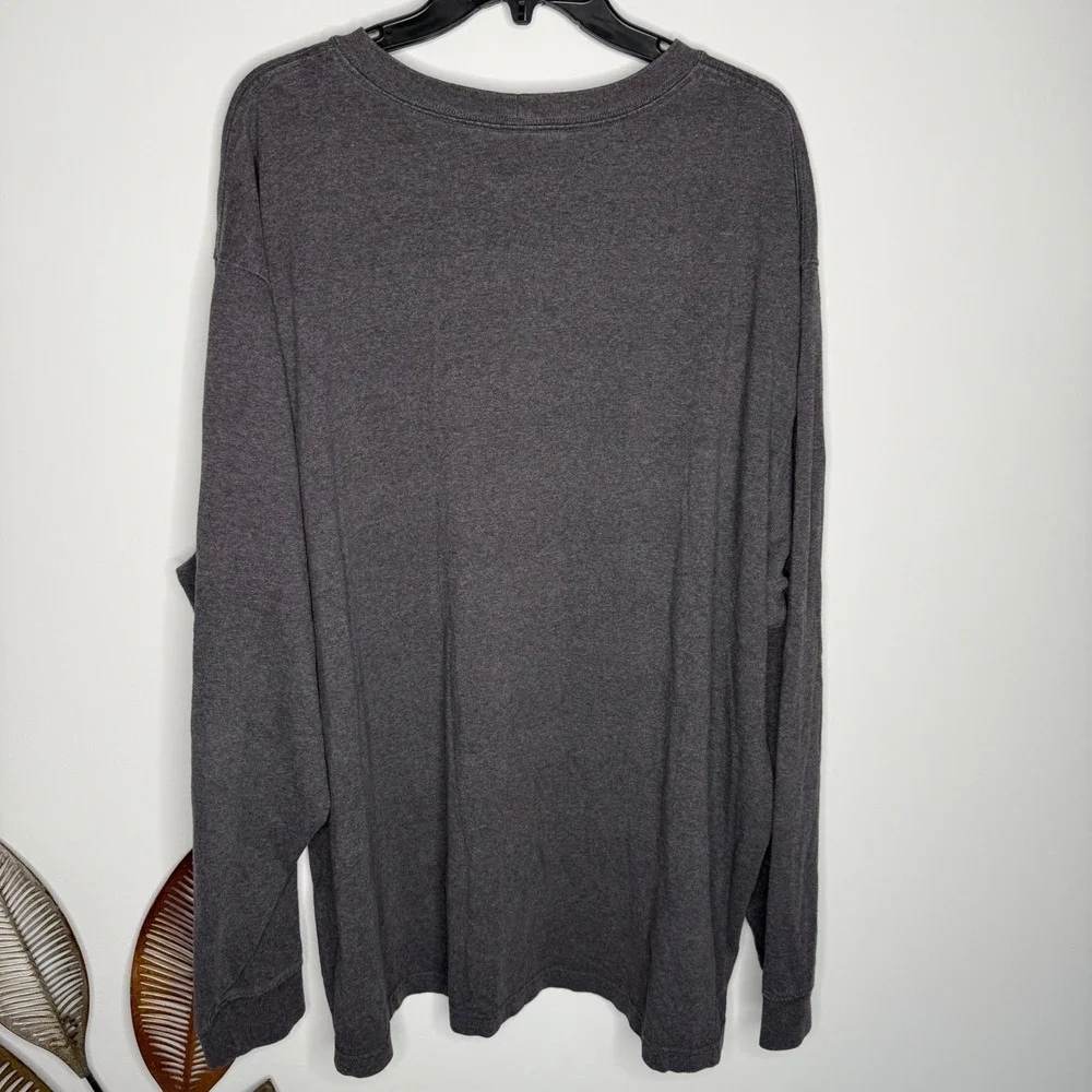 J9 Carhartt Loose Fit Mens 2XL Tall Gray Long Sleeve Shirt‎ With Pocket Crewneck